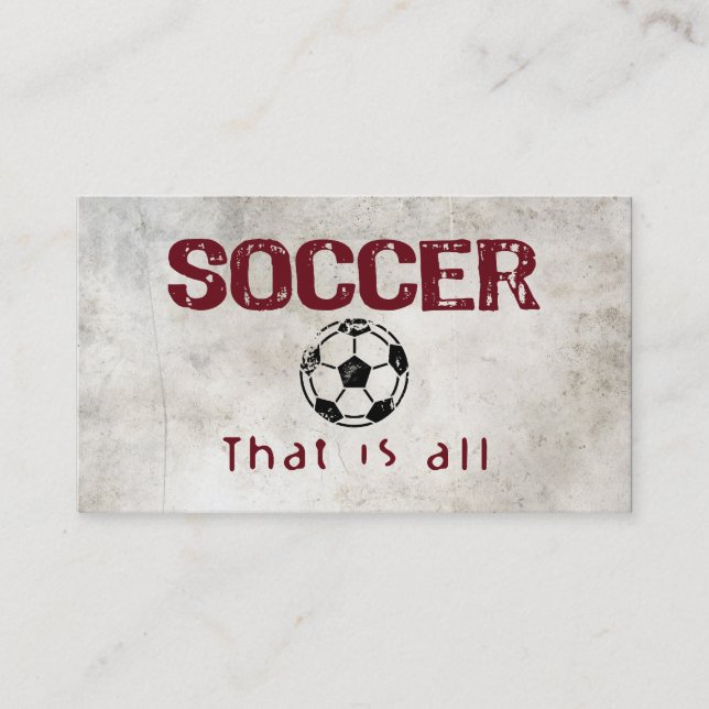 Carte De Visite Le Football, Tout Est (Devant)