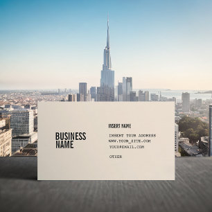 Carte De Visite Le format blanc antique avec des colonnes a