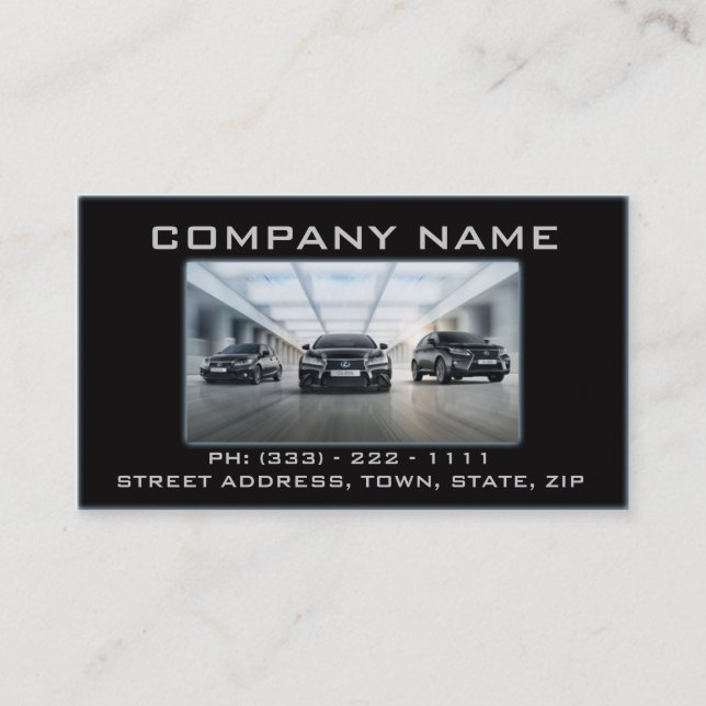 Carte De Visite Le garage noir des véhicules à moteur/mécanicien (Devant)