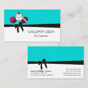 Carte De Visite Le gâteau saute la turquoise