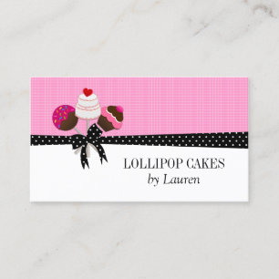 Carte De Visite Le gâteau saute le rose