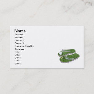 Carte De Visite Le golf chausse la pièce en t de boule
