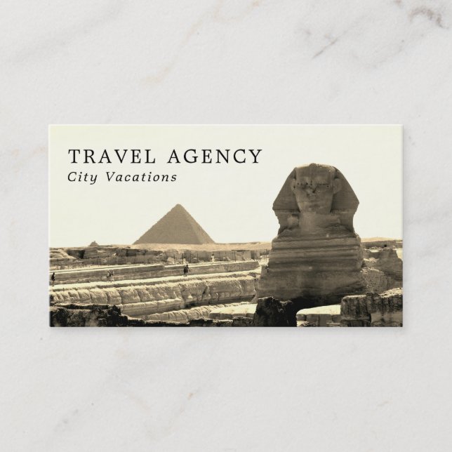 Carte De Visite Le Grand Sphinx De Gizeh, Egypte, Agent De Voyage (Devant)