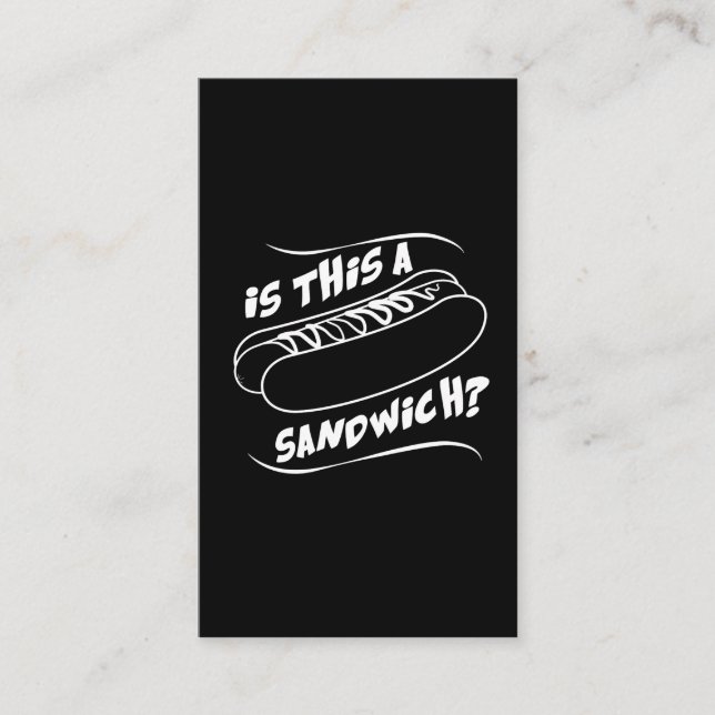Carte De Visite Le hot-dog est ceci un sandwich - aliments de (Devant)
