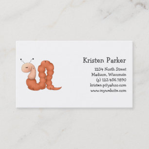 Carte De Visite Le jardin du gramme · Ver rouge