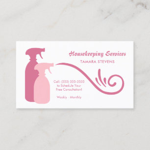 Carte De Visite Le jet rose chic met des services en bouteille de