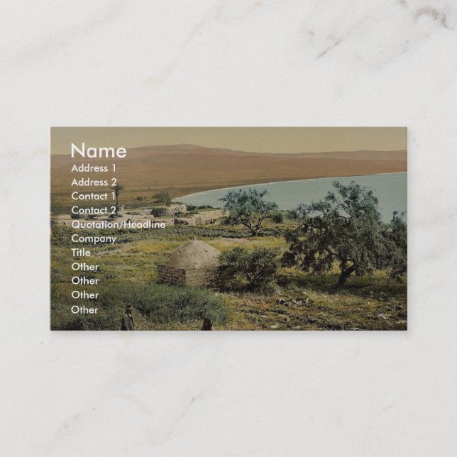 Carte De Visite Le lieu de naissance de Mary Magdalene, Magdala, (Devant)
