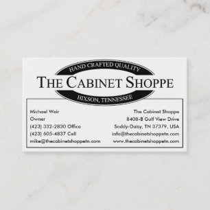 Carte De Visite Le magasin de Cabinet