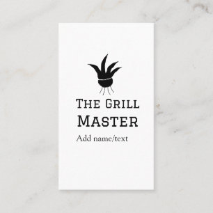 Carte De Visite Le maître grill ajoute le nom de la cuisine de tex