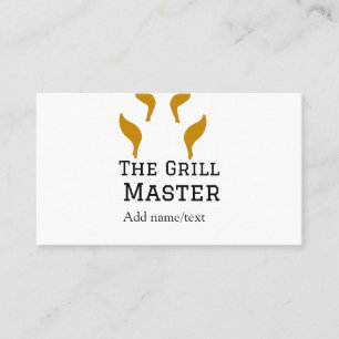 Carte De Visite Le maître grill ajoute le nom de la cuisine de tex