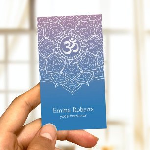 Carte De Visite Le mandala Namaste OM de professeur de yoga et de