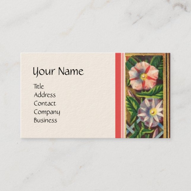 CARTE DE VISITE LE MATIN GLORIES, PANIER DE JARDIN, MÉNAGE, JARDIN (Devant)