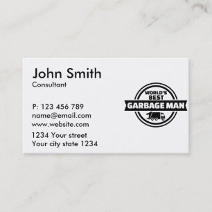 Carte De Visite Le meilleur homme de déchets du monde