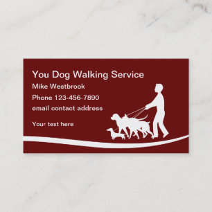 Carte De Visite Le meilleur service de marche des chiens simple