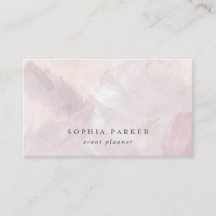 Carte De Visite Le minimaliste   élégant abstrait peint rougissent