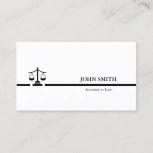 Carte De Visite Le minimaliste professionnel blanc de l'Attorney B
