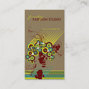 Carte De Visite Le mod floral de cheveux géniaux de fleur entoure