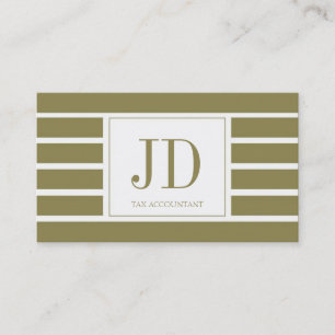 Carte De Visite Le monogramme des impôts Accountant/CPA/a barré