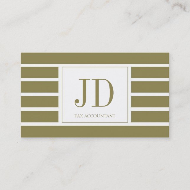 Carte De Visite Le monogramme des impôts Accountant/CPA/a barré (Devant)