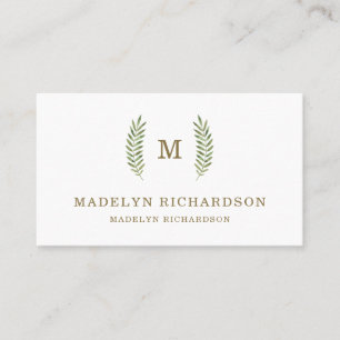 Carte De Visite Le monogramme laisse des médias de Social de