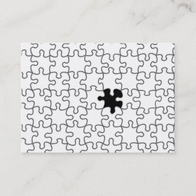 Carte De Visite Le Motif de pièce de casse-tête manquant (Devant)