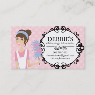 Carte De Visite Le nettoyage lunatique de Chambre entretient des