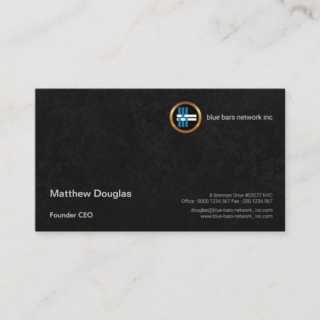 Carte De Visite Le noir exquis enduit le Président d'entreprise de (Devant)
