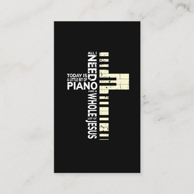 Carte De Visite Le piano tout que j'ai besoin est musicien de (Devant)