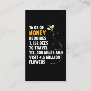 Carte De Visite Le plante de statistiques de miel d'abeille