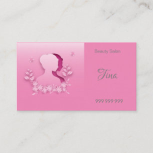 Carte De Visite Le plus beau salon de beauté rose