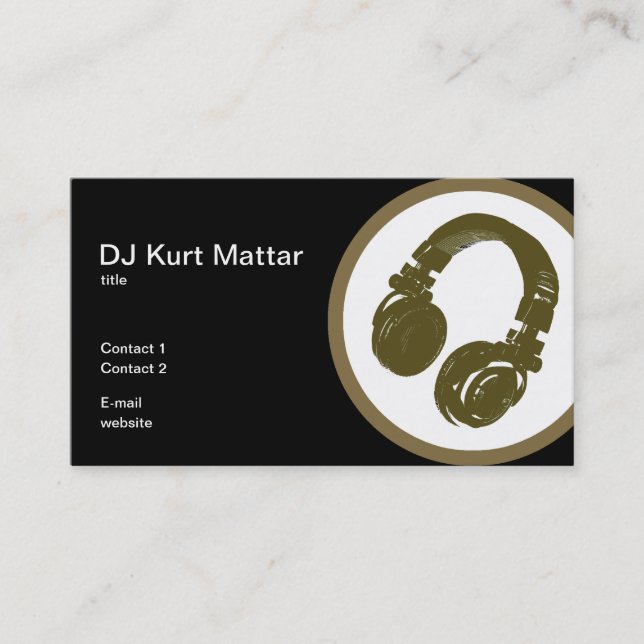Carte De Visite Le professionnel du DJ (Devant)