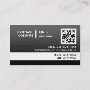Carte De Visite le professionnel se fanent code de QR