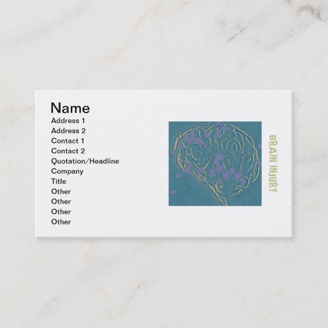 Carte De Visite le puzzle de cerveau (Devant)
