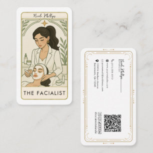 Carte De Visite Le QR du Tarot de soins de peau de The Facialist s