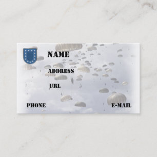 Carte De Visite le recruteur de vétérans d'unités de l'armée