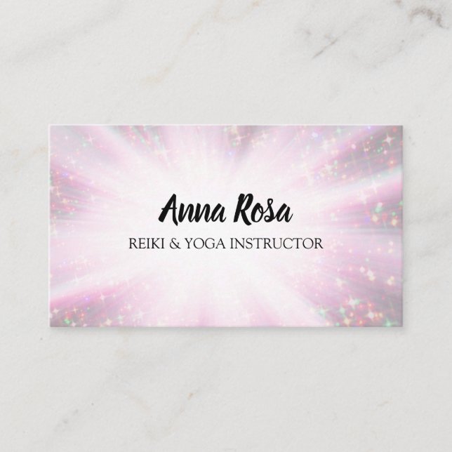 Carte De Visite Le *~* Reiki rayonne le travailleur léger curatif (Devant)