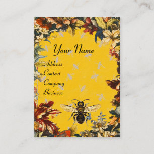 CARTE DE VISITE LE RESSORT FLEURIT L'ABEILLE DE MIEL,
