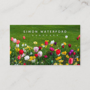 Carte De Visite Le ressort fleurit le jardinier