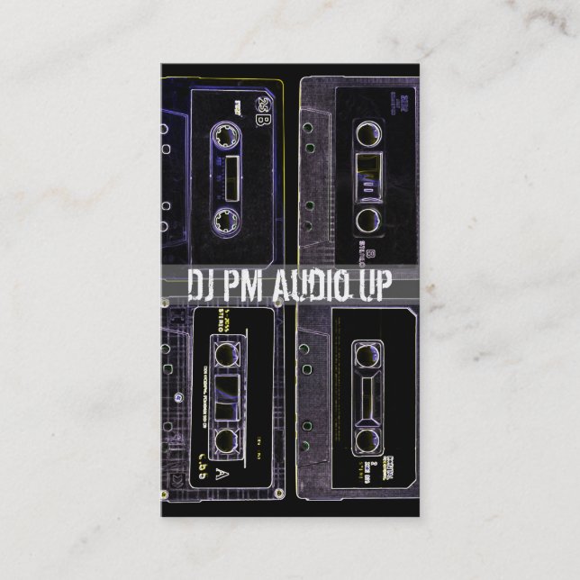 Carte De Visite Le rétro renvoi DJ d'enregistreur à cassettes (Devant)
