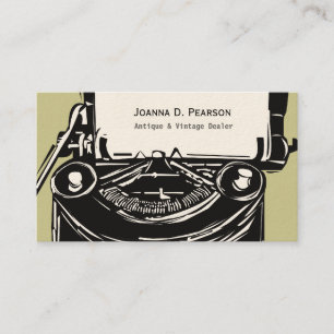 Carte De Visite Le rêve de l'auteur. Machine à écrire vintage de
