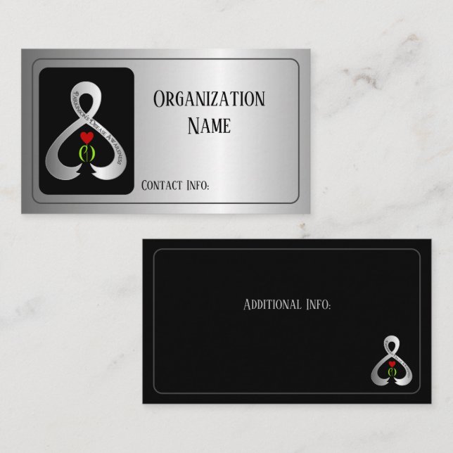 Carte De Visite Le ruban de sensibilisation de Parkinson (Devant / Derrière)
