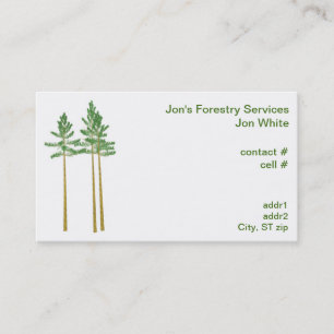 Carte De Visite Le sawtimber trois a classé des pins