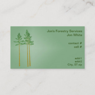 Carte De Visite Le sawtimber trois a classé des pins