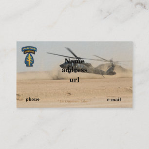 Carte De Visite Le SOF des bérets verts SFG SF de forces spéciales