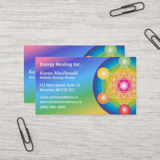 Carte De Visite Le spectre du cube de Metatron (Devant/Arrière en situation)