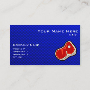 Carte De Visite Le steak du boucher bleu
