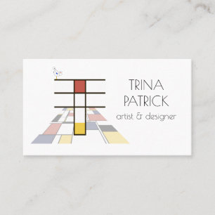 Carte De Visite Le style néoplasticisme art monogramme. Lettre T
