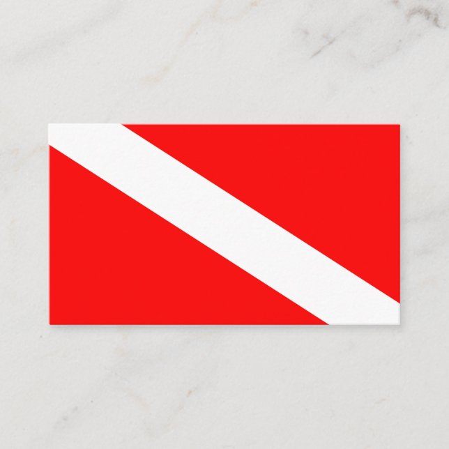 Carte De Visite le symbole diagonal rouge de la plongée sous-marin (Devant)