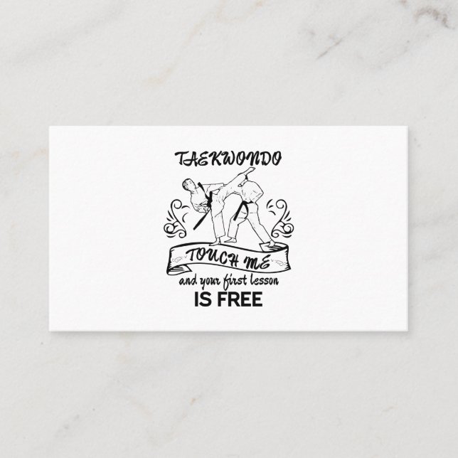 Carte De Visite Le Taekwondo me touchent et votre première leçon (Devant)