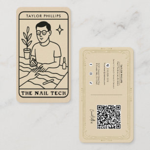 Carte De Visite Le technicien en onglerie masculin Mystical Tarot